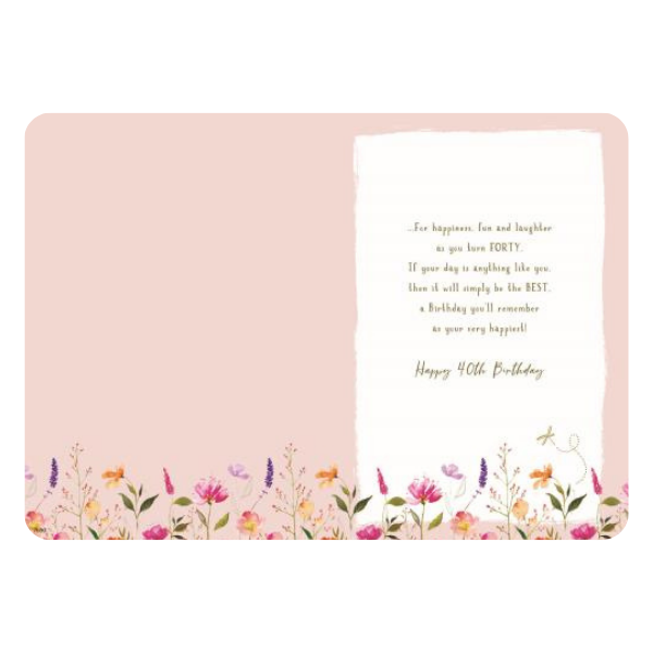 To my Wonderful Wife (Age 40)