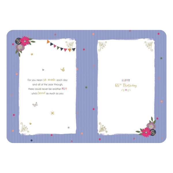 For a Special Mum (Age 65)