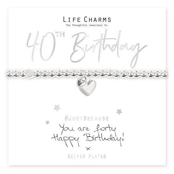Life Charms Milestone Birthday Bracelet - 40