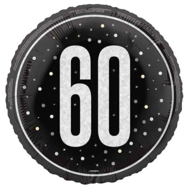 Glitz Black Birthday Foil Balloon