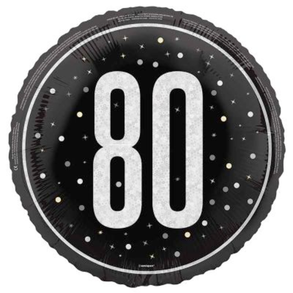 Glitz Black Birthday Foil Balloon