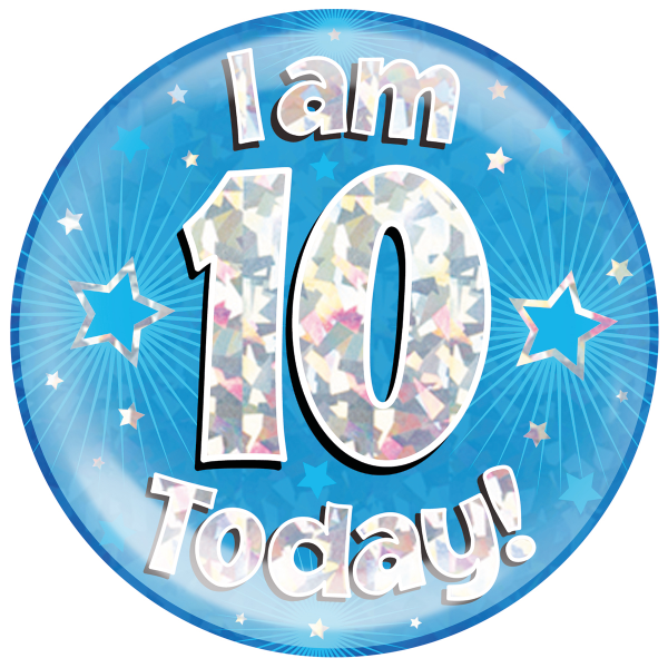 Jumbo Birthday Badge Blue