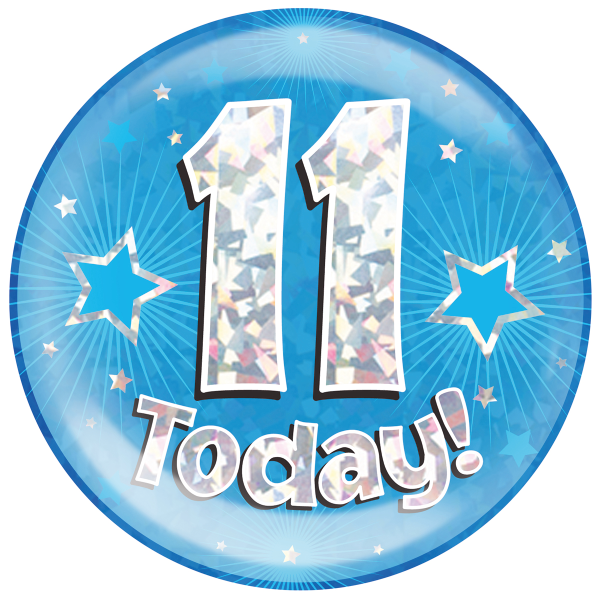 Jumbo Birthday Badge Blue