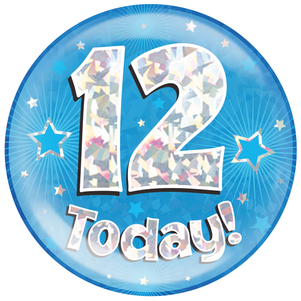 Jumbo Birthday Badge Blue