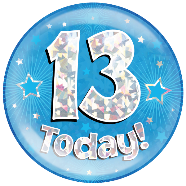 Jumbo Birthday Badge Blue