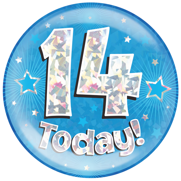 Jumbo Birthday Badge Blue