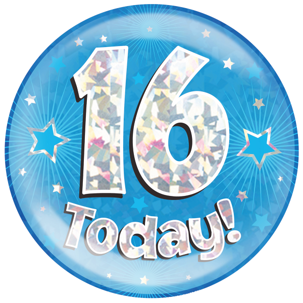 Jumbo Birthday Badge Blue