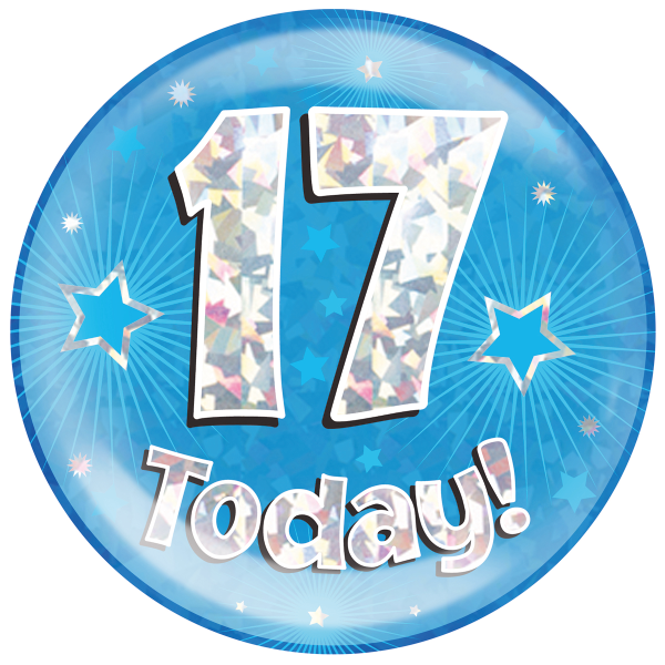 Jumbo Birthday Badge Blue