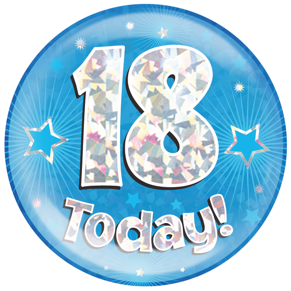 Jumbo Birthday Badge Blue
