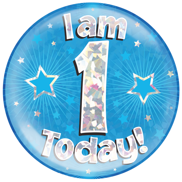 Jumbo Birthday Badge Blue