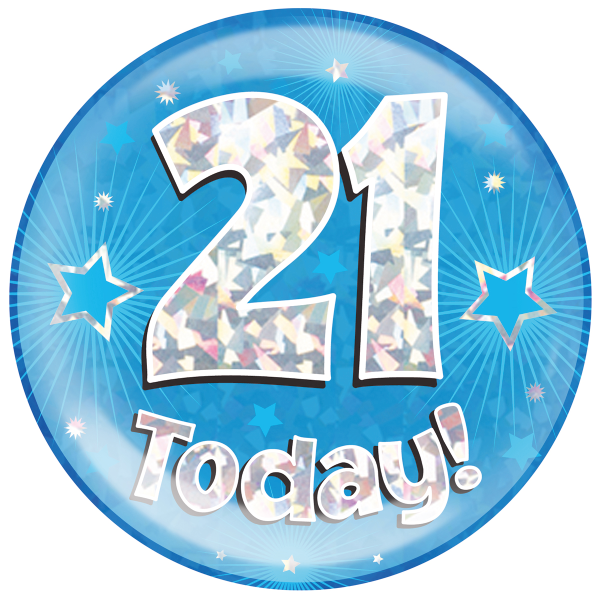Jumbo Birthday Badge Blue