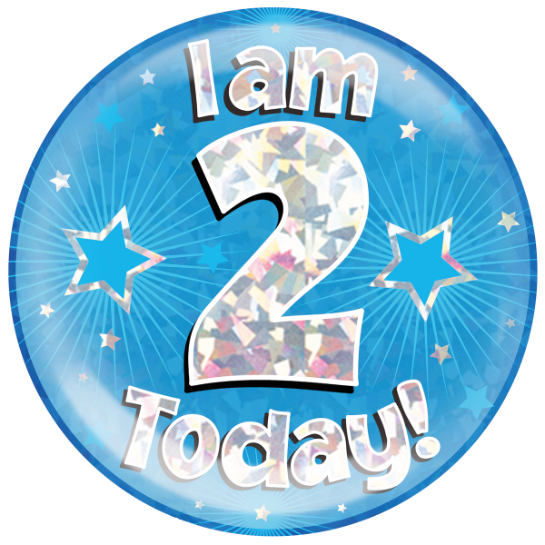 Jumbo Birthday Badge Blue