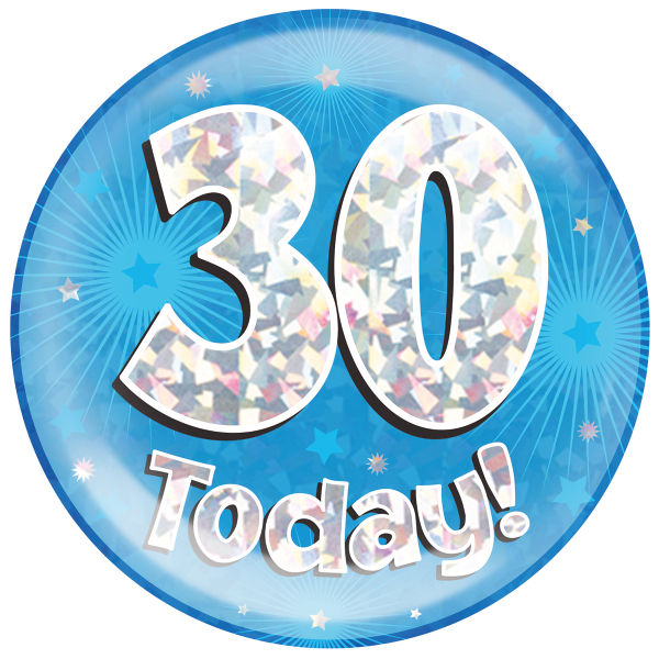 Jumbo Birthday Badge Blue