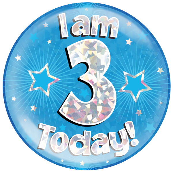 Jumbo Birthday Badge Blue