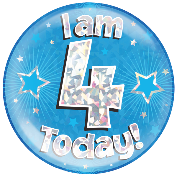 Jumbo Birthday Badge Blue