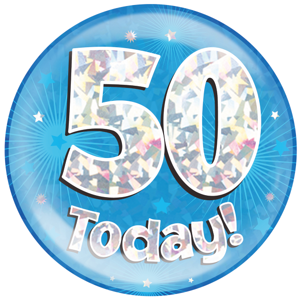 Jumbo Birthday Badge Blue
