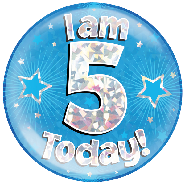 Jumbo Birthday Badge Blue