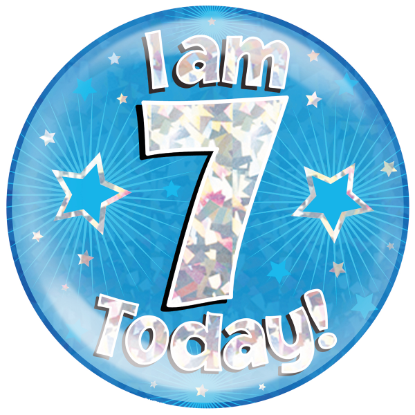 Jumbo Birthday Badge Blue