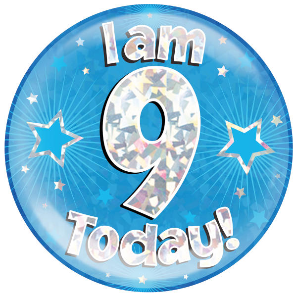 Jumbo Birthday Badge Blue