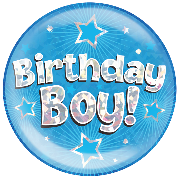 Jumbo Birthday Badge Blue