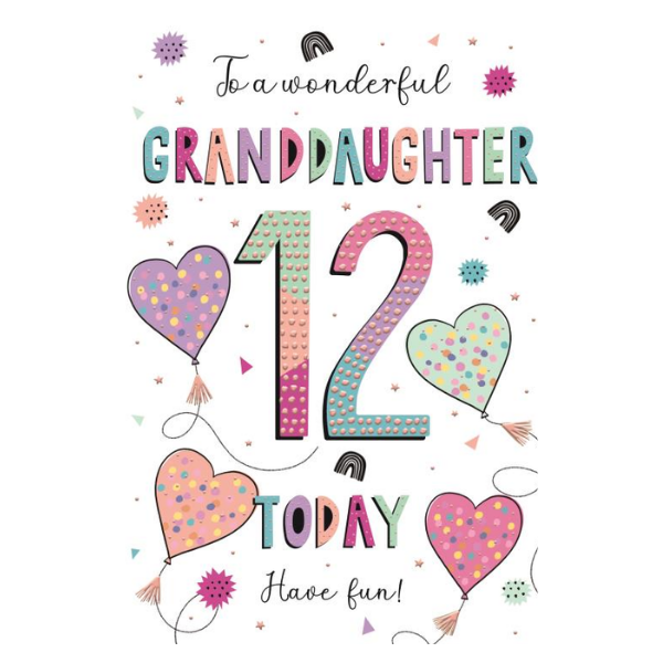 To a Wonderful Granddaughter (Age 12)