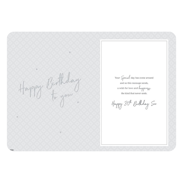 Just for you Son (Age 30)