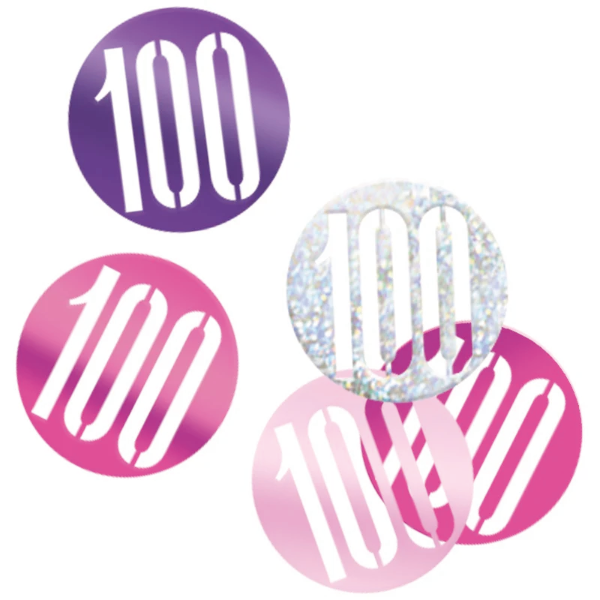 Glitz Pink & Silver Birthday Confetti
