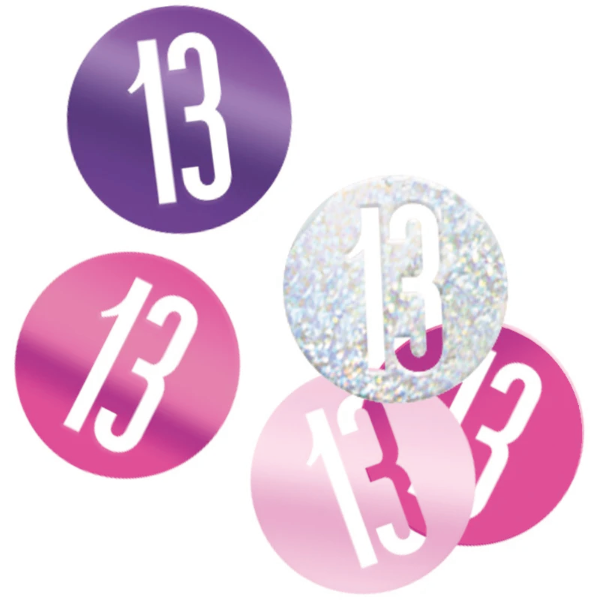 Glitz Pink & Silver Birthday Confetti