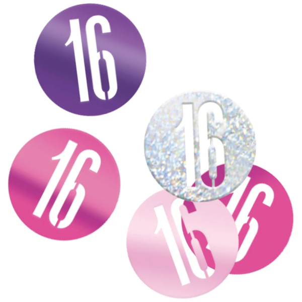 Glitz Pink & Silver Birthday Confetti