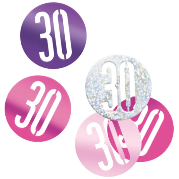 Glitz Pink & Silver Birthday Confetti