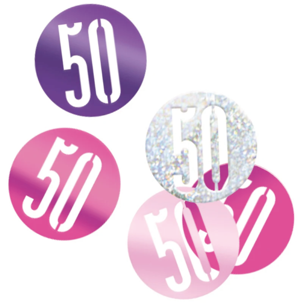 Glitz Pink & Silver Birthday Confetti