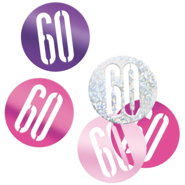 Glitz Pink & Silver Birthday Confetti