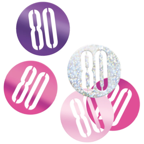 Glitz Pink & Silver Birthday Confetti