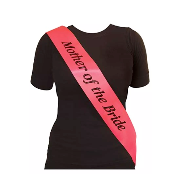 Hen Party Mother of the Bride Sash Hot Pink