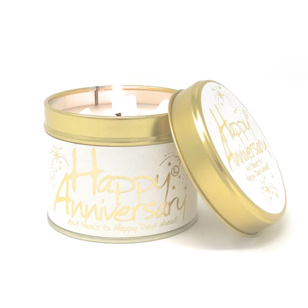 Lily Flame Candle Happy Anniversary