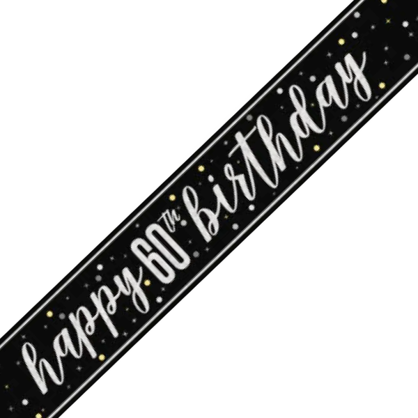 Glitz Black Birthday Banner