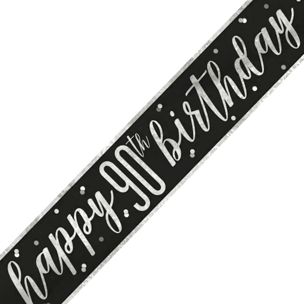 Glitz Black Birthday Banner