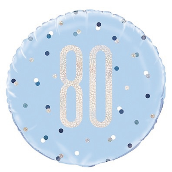 Glitz Blue & Silver Birthday Foil Balloon