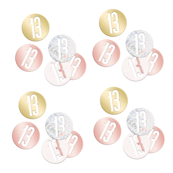 Glitz Rose Gold Birthday Confetti