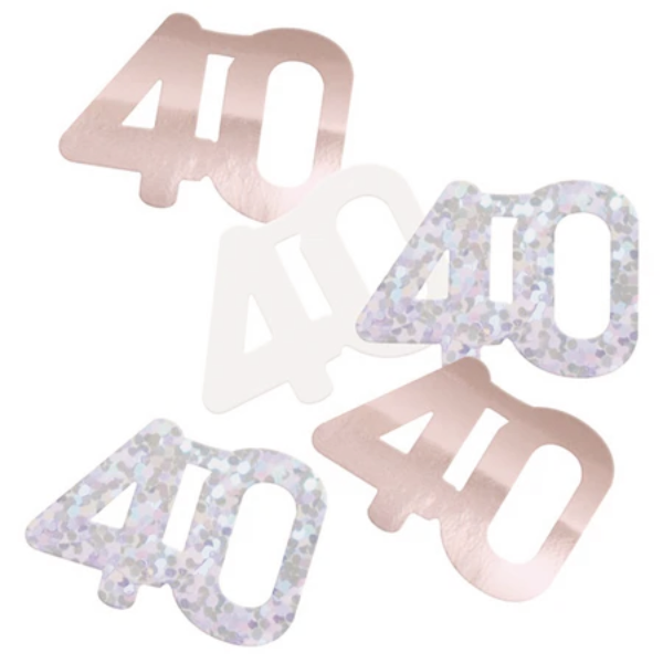 Glitz Rose Gold Birthday Confetti