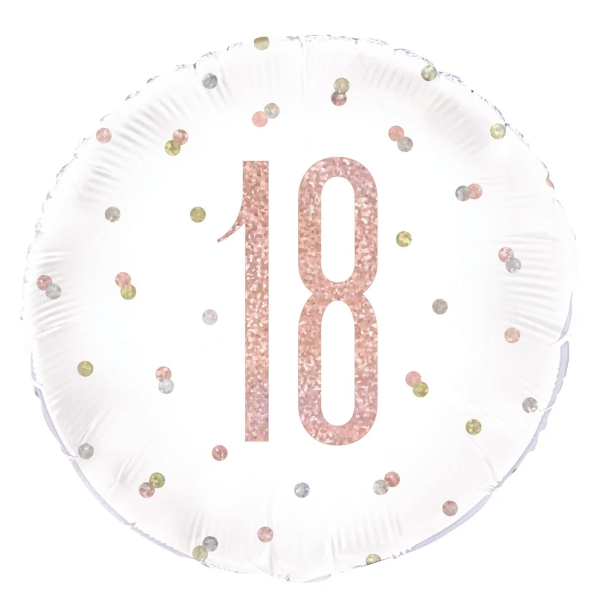 Glitz Rose Gold Birthday Foil Balloon