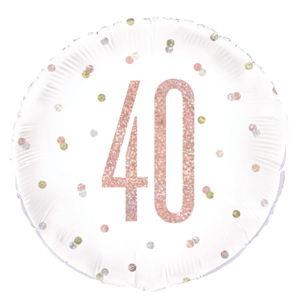 Glitz Rose Gold Birthday Foil Balloon
