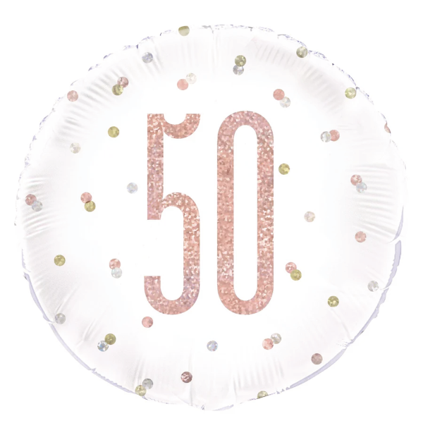 Glitz Rose Gold Birthday Foil Balloon