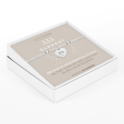 Life Charms Bracelet Angel Numbers 333 - Support