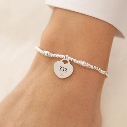 Life Charms Bracelet Angel Numbers 333 - Support