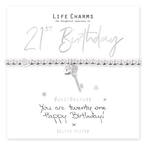 Life Charms Milestone Birthday Bracelet - 21