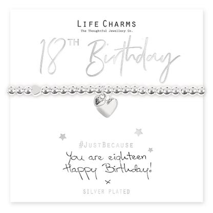 Life Charms Milestone Birthday Bracelet - 18