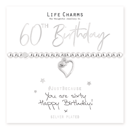 Life Charms Milestone Birthday Bracelet - 60