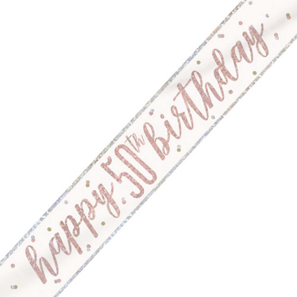 Glitz Rose Gold Birthday Banner