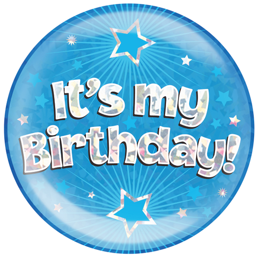 Jumbo Birthday Badge Blue